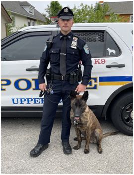 UDPolice's tweet photo. Congratulations to K9 Kilo and Ofc. Travis Hall and K9 Bronx and Ofc. Ostap Royik. Today they graduated from the 320 hour scent detection school at the PennVet Working Dog Center in Philadelphia and are certified in narcotics detection. https://t.co/ABiCe1j95P