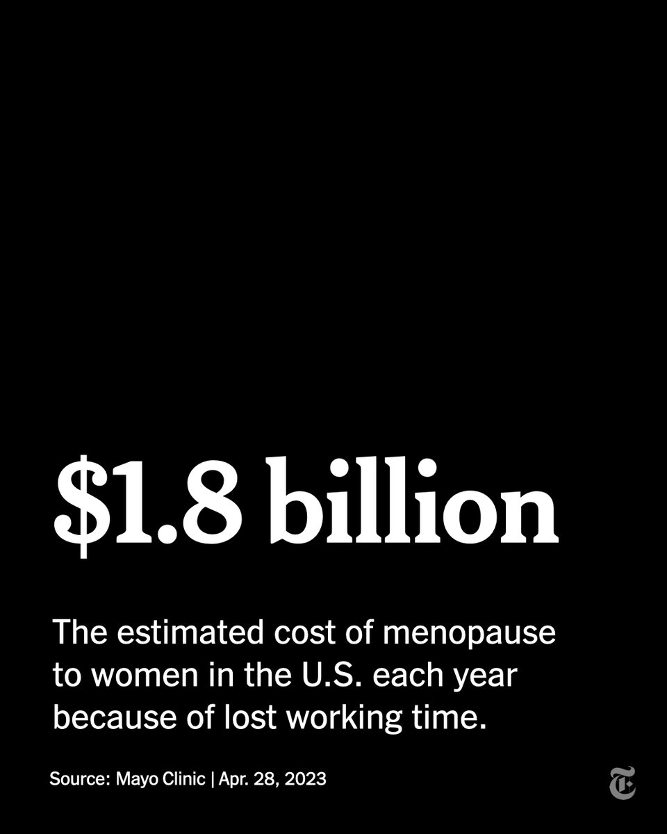 Menopause costs women in the U.S. an estimated $1.8 billion in lost working time per year, according to a new study. nyti.ms/449XVqz