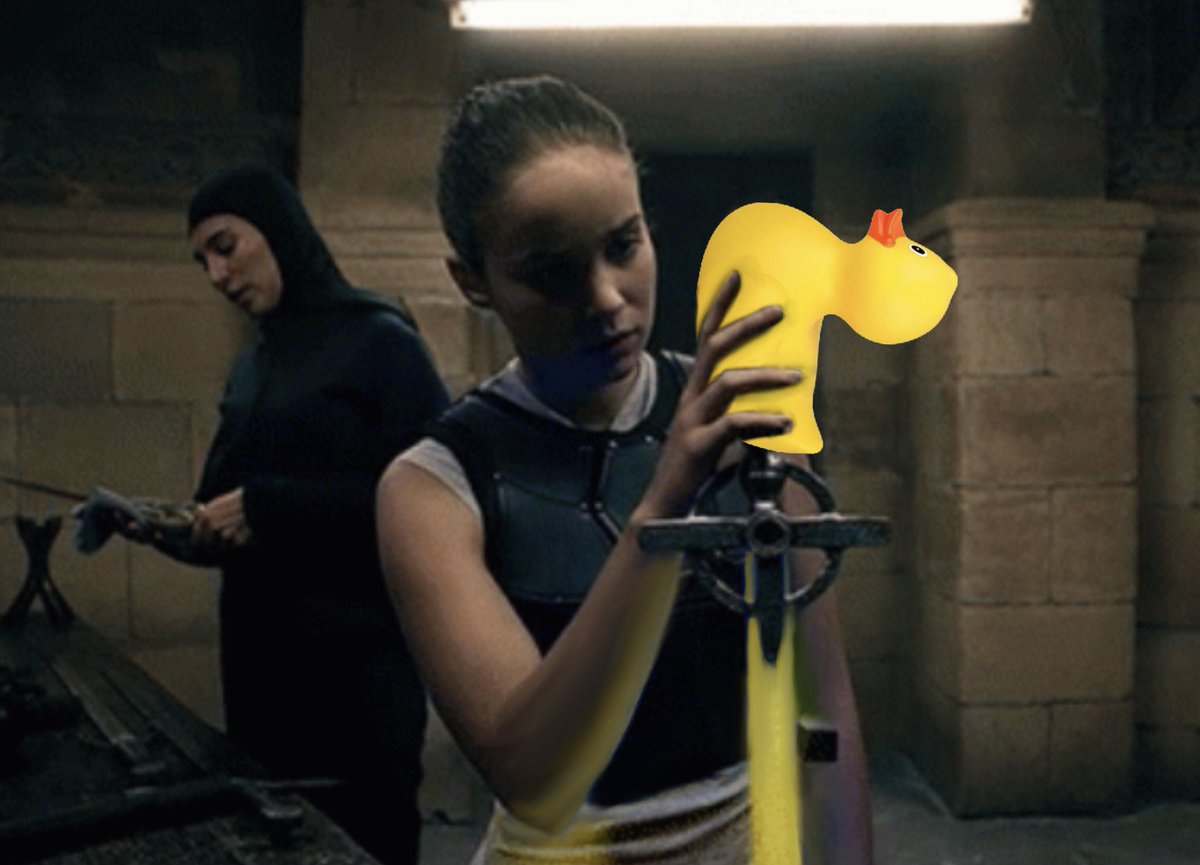 Uzukuba's tweet photo. Hello rubber duck 🦆 🦑 
#SaveWarriorNun #WarriorNun https://t.co/R2JiXV0BjK