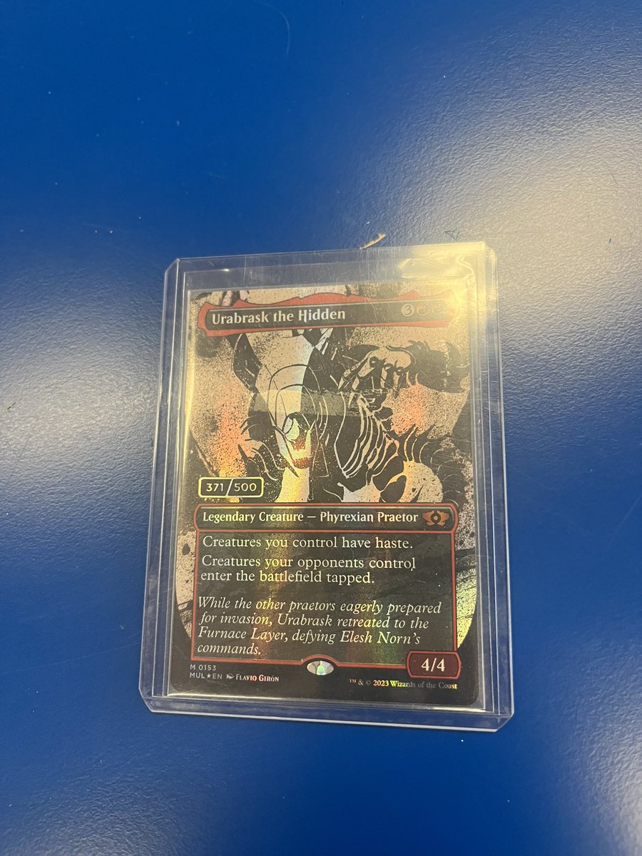 tomrockmomsock's tweet photo. Proud owner of Urabrask the Hidden 371/500 happy day to day the least @PGDHanson got any buyers? https://t.co/i3THC6urYM