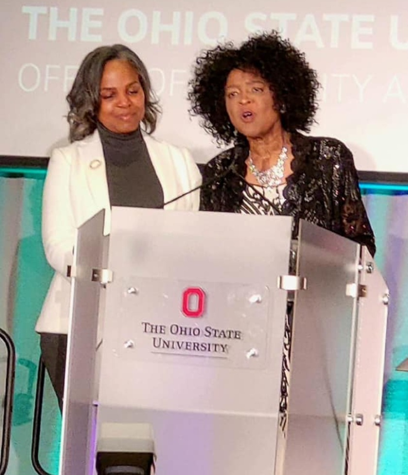 nnekamcgee's tweet photo. As the 1st Black Assistant Dean of the College of Engineering at The Ohio State University, my mother served 1,000s of students in 40+ years of service. Thank you @OhioState Office of Diversity+Inclusion for celebrating her as a 2023 Hall of Fame Honoree. #AlltheFlowers #GoBucks https://t.co/tH3RYX7aIP