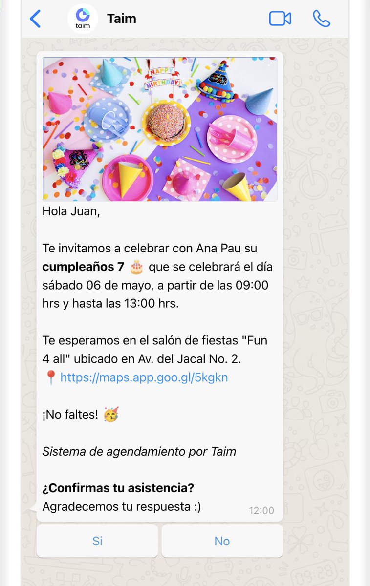 CarlosVazter's tweet photo. No me dejaran mentir que organizar una fiesta infantil puede ser un dolor de cabeza 😬, especialmente cuando se trata de calcular la lista de invitados.

Así que decidí utilizar @usetaim para la fiesta de cumpleaños de mi hija y hasta ahora va bastante bien el tema de los RSVP 🥳 https://t.co/8E1jWKQVf6