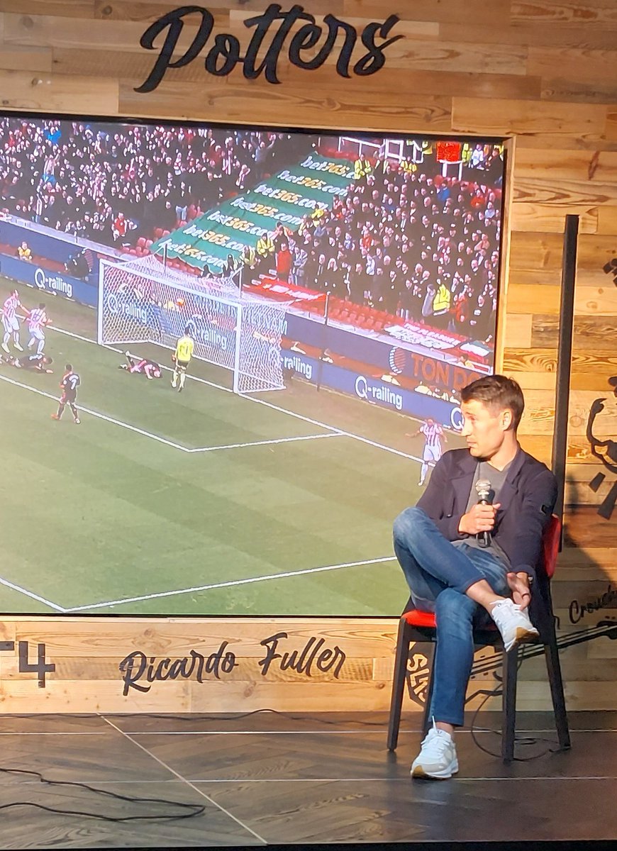 richieriley's tweet photo. The most humble and genuine person...a thoroughly enjoyable evening and a pleasure to spend the evening in the company of @BoKrkic @scfc_community  @stokecity https://t.co/YzSyO7WMW2