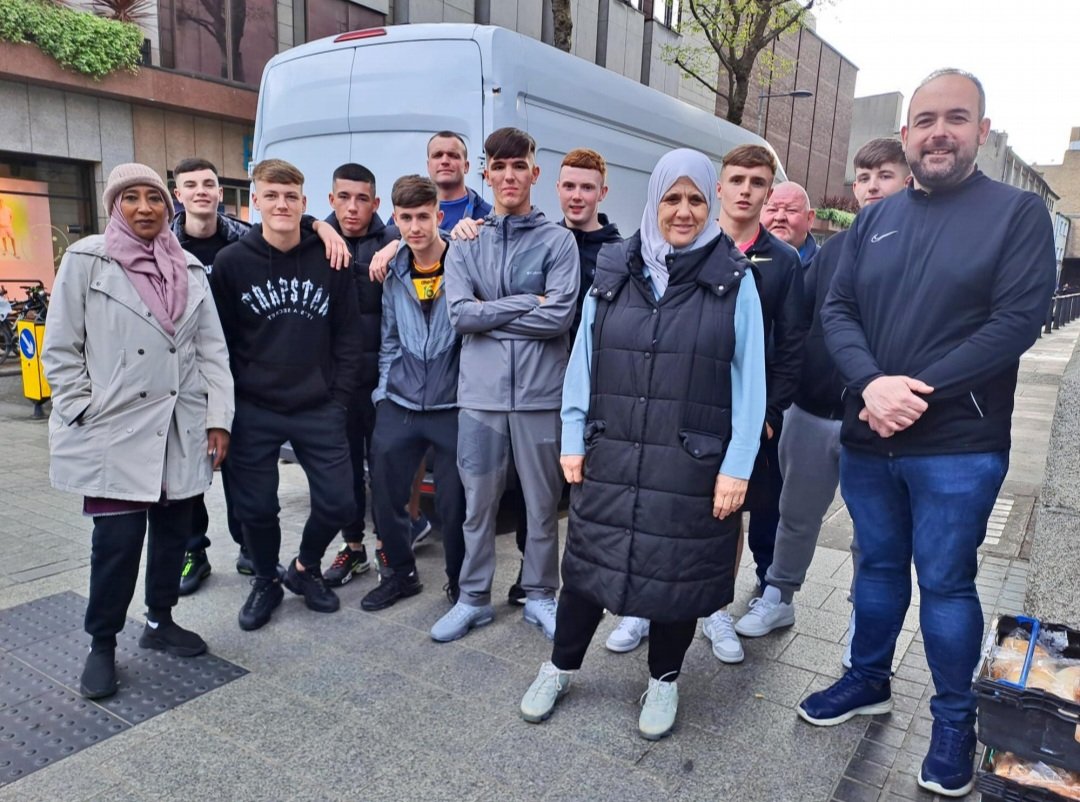 Tonight the Youth Group from Ardoyne Youth Club in Belfast were in Dublin learning about homelessness and the drug problems.