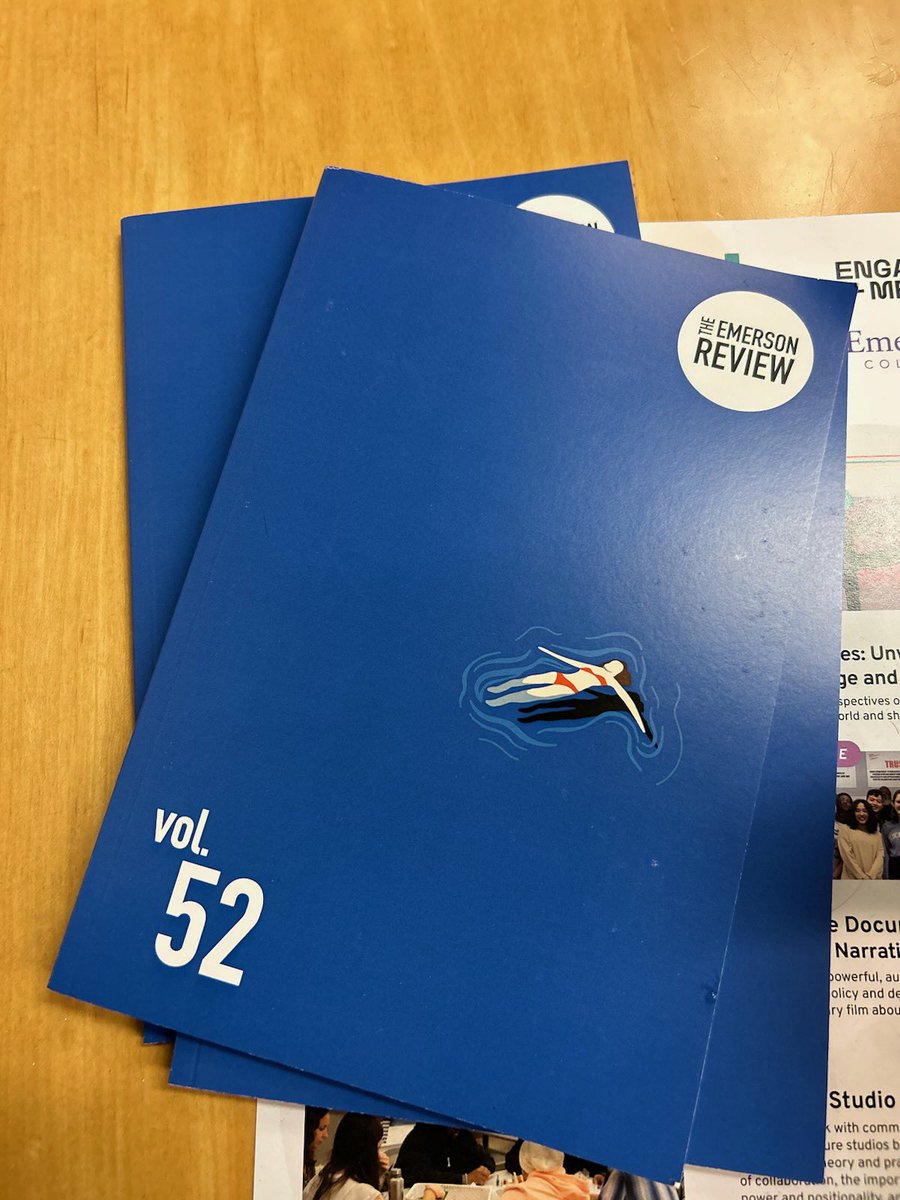 emersonreview's tweet photo. The Emerson Review Proudly announces Volume 52! You can find it on Issu here: https://t.co/cRxjOXqrWD

Congrats to all of our amazing authors and artists! https://t.co/tHRU2ZSQ3G