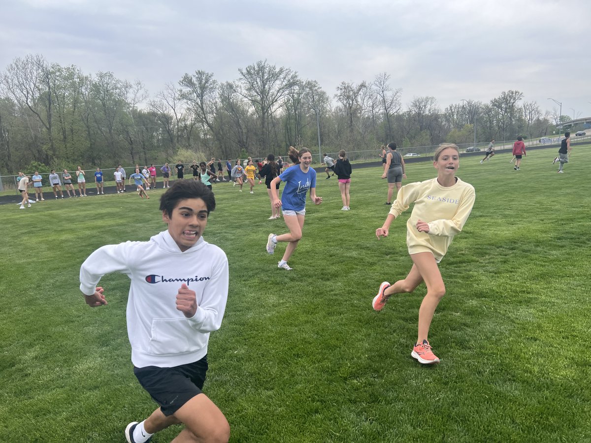 AthleticsDMS's tweet image. We finished up our last track practice of the year with the traditional game of "sharks and minnows."  We are looking forward to our last meet on Monday.  City Championships at DMS.  Field events start at 3:00, running at 4:00.