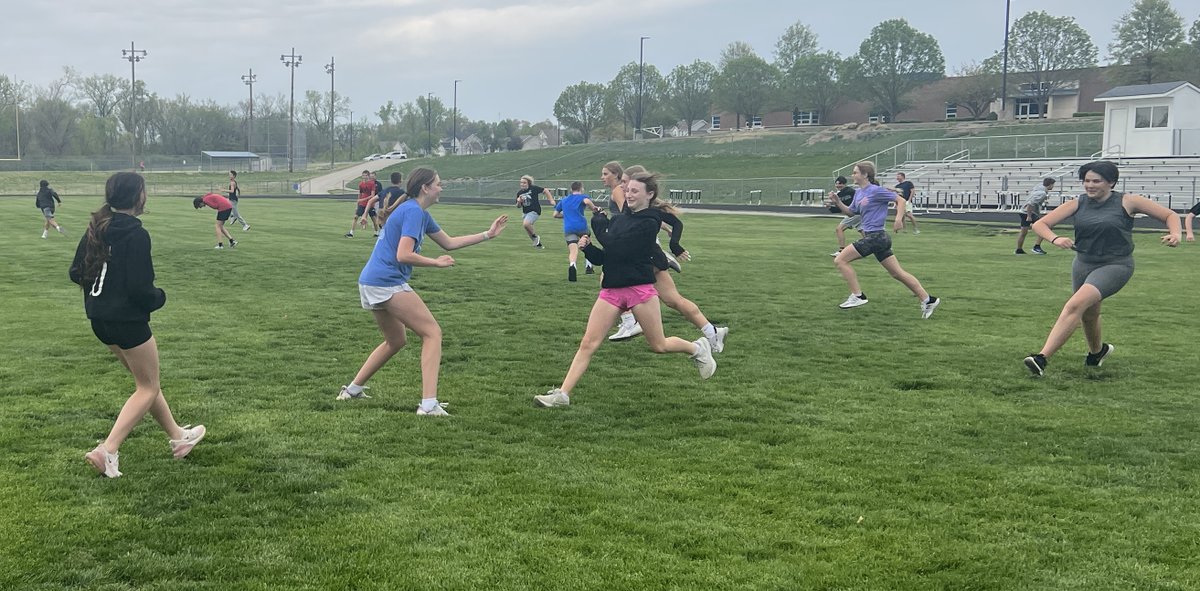 AthleticsDMS's tweet image. We finished up our last track practice of the year with the traditional game of "sharks and minnows."  We are looking forward to our last meet on Monday.  City Championships at DMS.  Field events start at 3:00, running at 4:00.