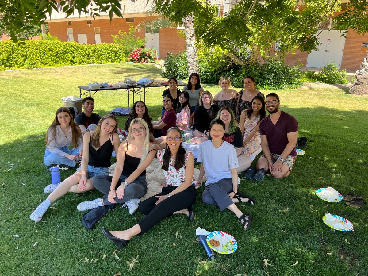 ASULearnDev's tweet photo. We had a picnic to celebrate all of our students' accomplishments this semester. We have such an amazing team, and many of them are graduating and moving on to complete graduate programs or a gap year. We appreciate our students so much. Happy end of the semester! https://t.co/U701nIlkKO