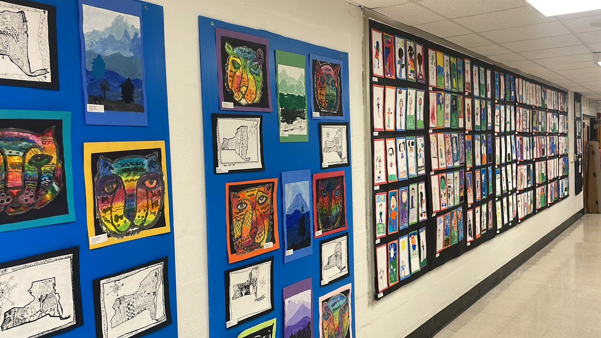 WCSD_Arts's tweet photo. Arts Fest West is underway - celebrating grades K-4 student artwork at Maple West Elementary! https://t.co/CcMaWTY4Jz