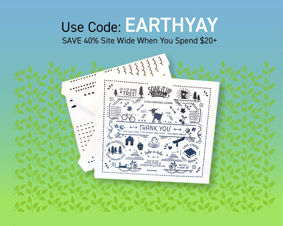 Ends tonight SAVE 40%  🌎 Fill your gift closet with eco-gifts EVERYONE can use and will appreicate. - mailchi.mp/soakitupcloths…