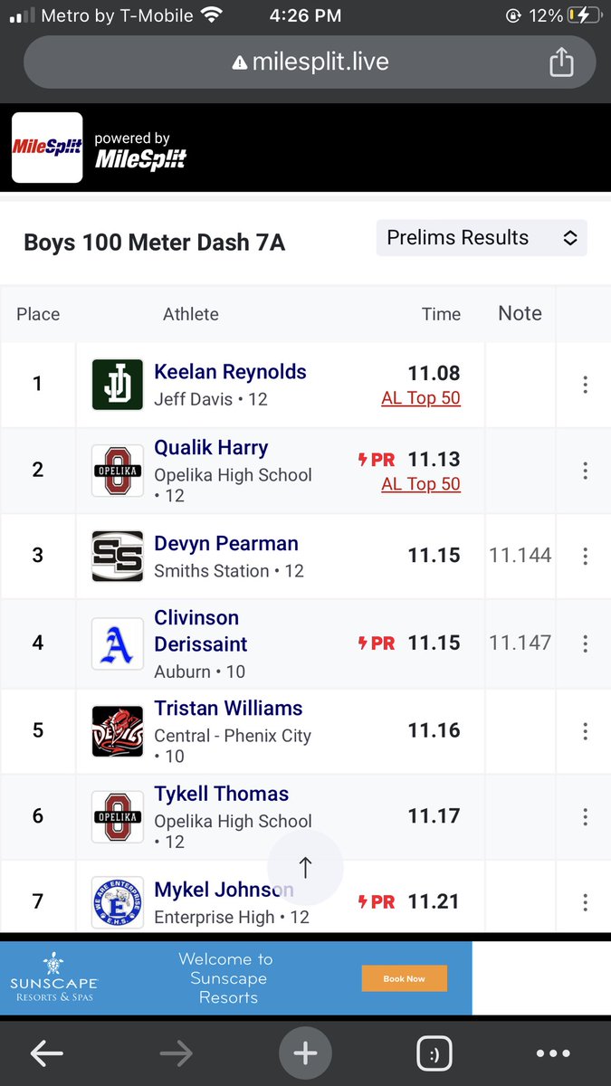 cliviinson's tweet photo. another big drop at sectionals running a 11.14 … @AuburnXCTrack https://t.co/69y1CCSn2a