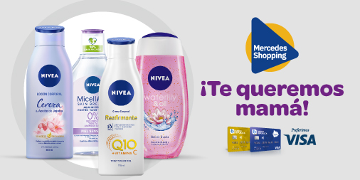 ❤️ ¡𝗧𝗲 𝗾𝘂𝗲𝗿𝗲𝗺𝗼𝘀 𝗠𝗮𝗺𝗮́! ❤️

➡ Cada $1200 en compras en #MercedesShopping + $450 te llevás un Kit Nivea.
➡ Con VISA cada $1200 + $380
➡ Con VISA BROU Mercedes Shopping ¡𝒕𝒆 𝒍𝒐 𝒓𝒆𝒈𝒂𝒍𝒂𝒎𝒐𝒔!

ℹ️ BASES Y CONDICIONES: mercedesshopping.com.uy
