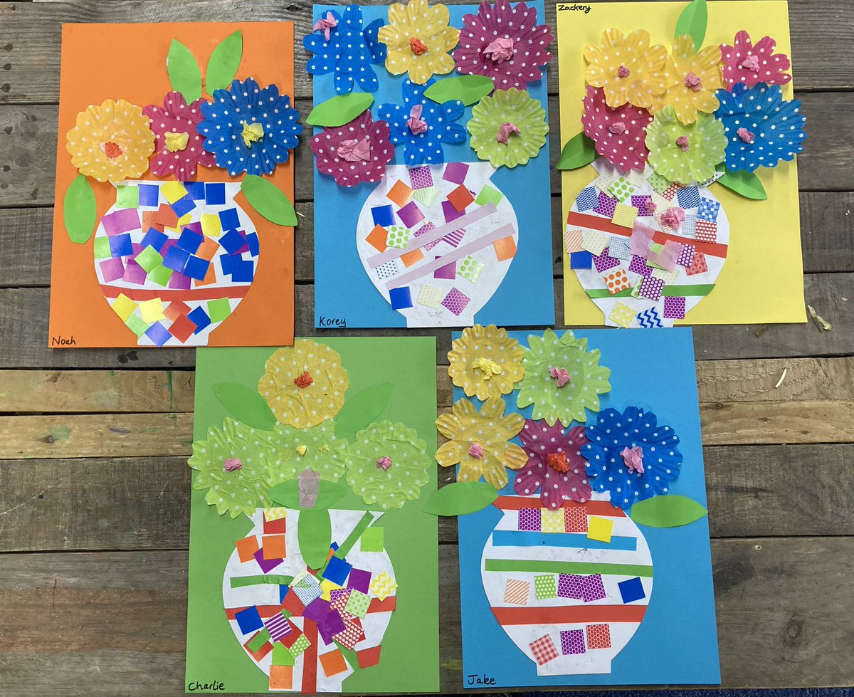 We planted sunflower seeds and potatoes with our @Year1PDCS group this week. We also got creative making some flower art. #gardeners #artists #ethicalinformedcitizens #enterprisingcreativecontributors