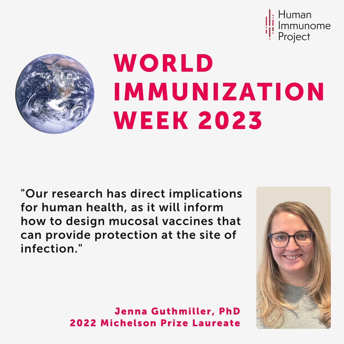 For #worldimmunizationweek we are highlighting the research of 2022 #MichelsonPrize recipient <a href="/GuthmillerJenna/">Jenna Guthmiller</a> who is studying the human B cell repertoire against #influenza viruses to advance mucosal #vaccine design. Apply for the 2023 Michelson Prizes: michelsonprizes.smapply.org