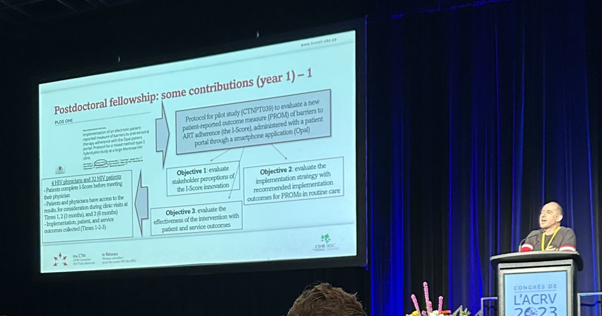 The CTN+ | Le Réseau+ (@cihr_ctn) on Twitter photo Dr. Serge Vicente, who works with Dr. <a href="/Blebthefrench/">Bertrand LEBOUCHE</a>, is working on several projects, including a diversity index for samples in HIV trials (DISH).
#CAHR2023 Dr. Serge Vicente, who works with Dr. <a href="/Blebthefrench/">Bertrand LEBOUCHE</a>, is working on several projects, including a diversity index for samples in HIV trials (DISH).
#CAHR2023