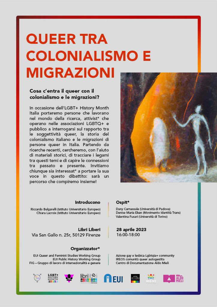 Isa_HernaP's tweet photo. great turn out for the event “#queer tra #colonialismo e #migrazione” at @libriliberied with three amazing speakers and an enriching discussion from the public! big thanks to the @EUI_QFG for organising this and to have included us in the event planning ✨ https://t.co/HvQA0bL5Ui