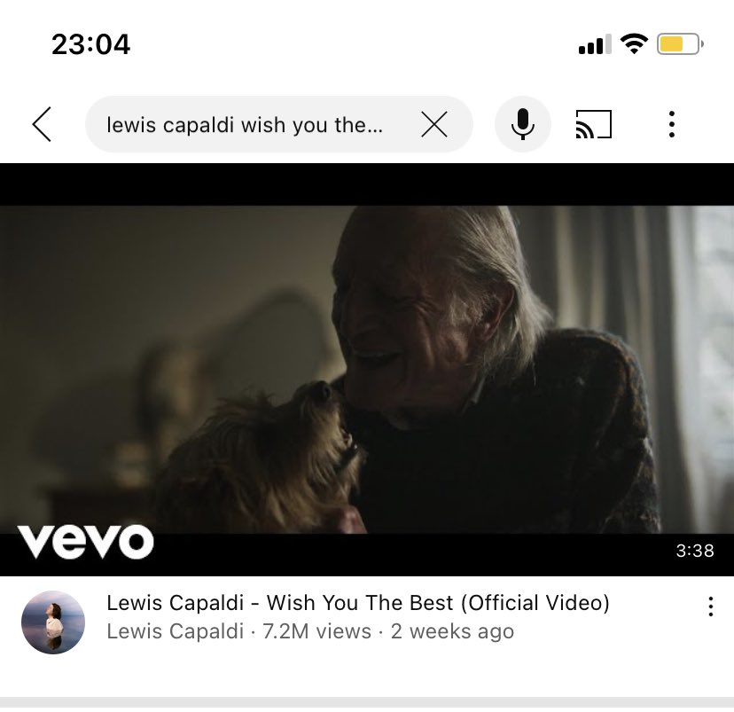 Just by the screenshot I can already tell I’m not emotionally prepared for this 😭😭😭 @LewisCapaldi #WishYoutheBest #lewiscapaldi