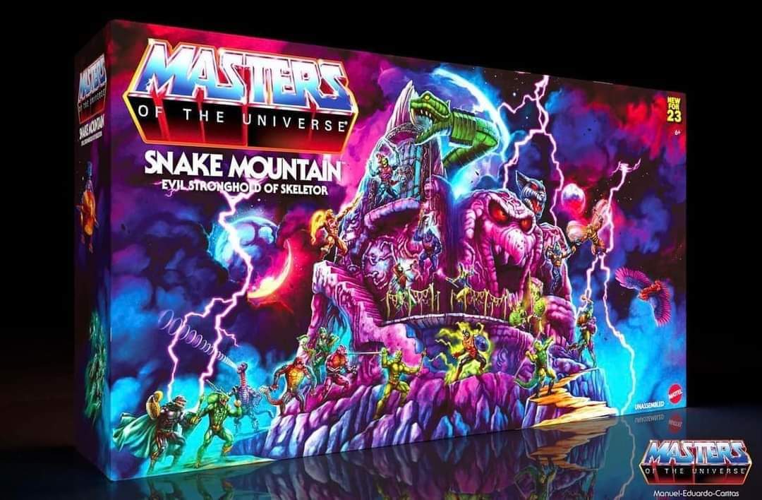 Primer vistazo a la caja de la Snake Mountain de origins.

#MOTU #MastersoftheUniverse #snakemountain