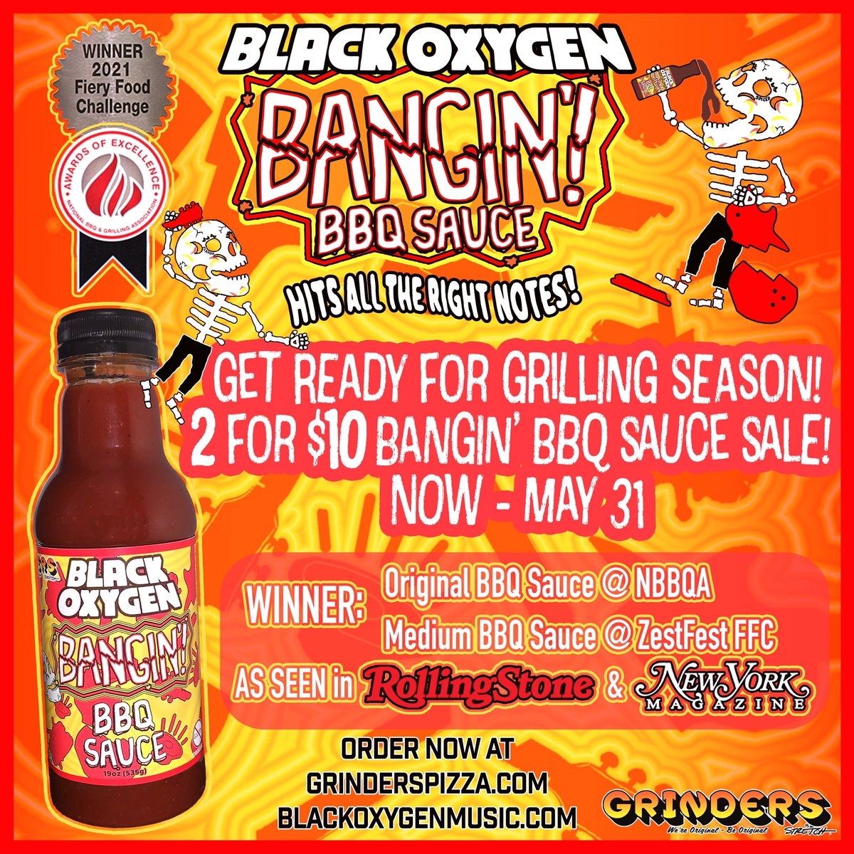 Black Oxygen (@blackoxygen1) on Twitter photo BBQ fans! Yes! You see it right! For a limited time offer! Order NOW at grinderspizza.com or blackoxygenmusic.com ! Enjoy!
Winner of <a href="/NBBQA/">NBBQA</a> & <a href="/Fiery_Food/">ZestFest</a> ! As seen in <a href="/RollingStone/">Rolling Stone</a> & <a href="/NYMag/">New York Magazine</a> !
Sauce by <a href="/GrindersKC/">GrindersKC</a> created by @dlblackoxygen , @licknyle & <a href="/STRETCHartist/">STRETCH</a> ! BBQ fans! Yes! You see it right! For a limited time offer! Order NOW at grinderspizza.com or blackoxygenmusic.com ! Enjoy!
Winner of <a href="/NBBQA/">NBBQA</a> & <a href="/Fiery_Food/">ZestFest</a> ! As seen in <a href="/RollingStone/">Rolling Stone</a> & <a href="/NYMag/">New York Magazine</a> !
Sauce by <a href="/GrindersKC/">GrindersKC</a> created by @dlblackoxygen , @licknyle & <a href="/STRETCHartist/">STRETCH</a> !