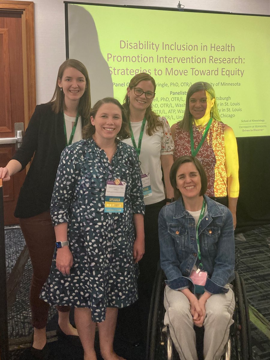 Had a great time chairing this panel of community engaged #rehabscientists who partner with members of the #disabilitycommunity focused on #healthpromotion at #SBM2023 @BehavioralMed 

@UICAHS @OTPitt @WUSTLOT @UMNKinesiology @ACaldwellOT @JaclynOT #KerriMorgan #SusanMagasi