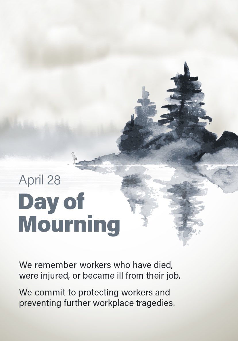 StepsforLifeTO's tweet photo. Today, April 28 is the day of mourning for those who have lost their life due to a workplace accident, suffered a workplace injury or illness. This day echoes our values and mission as an organization #Prevention #Healthand Safety #WeWalkTogether https://t.co/tRBLKey9OV