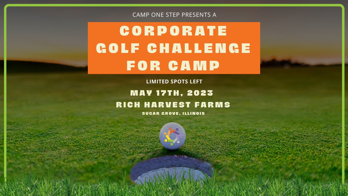 CampOneStep's tweet photo. On May 17th we will be hosting the first-ever Corporate Golf Challenge! This is an exciting opportunity for local corporations to connect and give back to the #CampOneStep community. If you or your corporation are interested in learning more email hsmith@camponestep.org https://t.co/T8kCzj8kVo