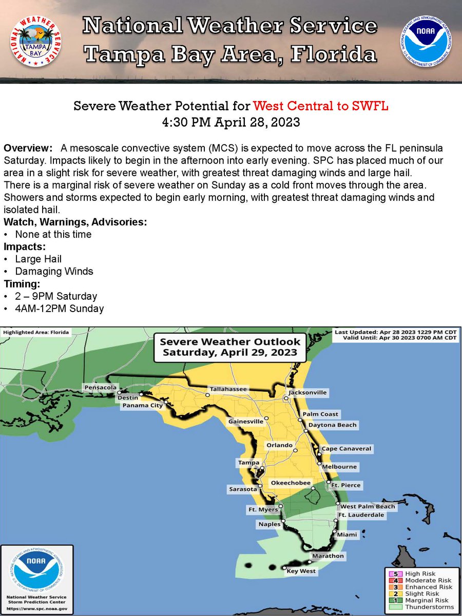 LevyCountyEM's tweet photo. SEE THE LATEST FROM THE NATIONAL WEATHER SERVICE FOR THE POTENTIAL FOR SEVERE WEATHER SATURDAY AND SUNDAY https://t.co/byInizmIMs https://t.co/e7FZv34z1Z
