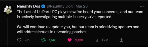 The gaming industry has a widespread problem when it comes to MAJOR publishers KNOWINGLY releasing completely broken games and products then releasing shitty apologies shortly after they’ve made their money from initial sales. 

#JediSurvivor is the latest in this trend.