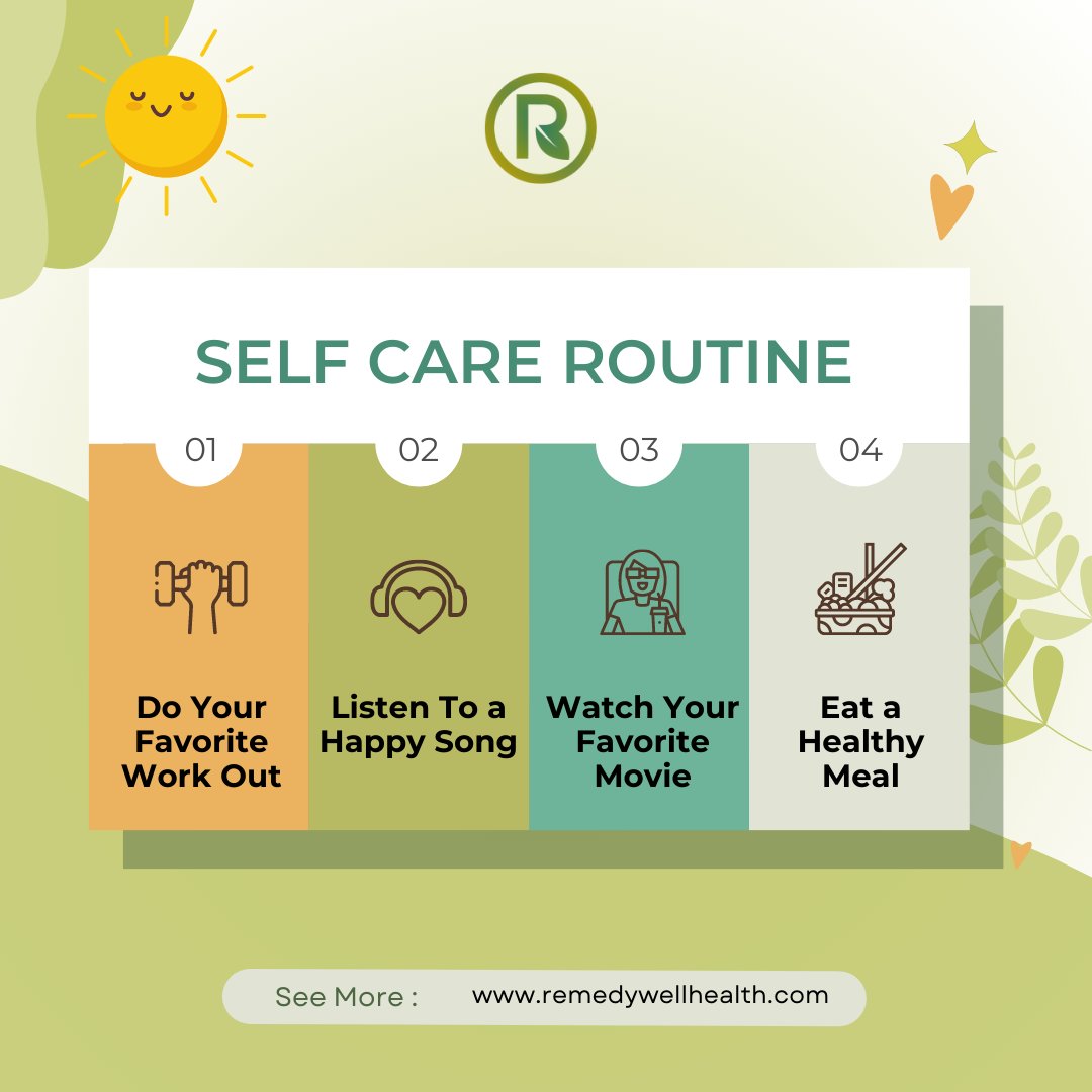 remedywell_'s tweet photo. Self-care doesn't have to be complicated! Try these 4 simple steps for a happier and healthier you! ๐โจ
#selflove #selfcaretips #mentalhealthmatters #remedywell https://t.co/j1A7CEGYmy