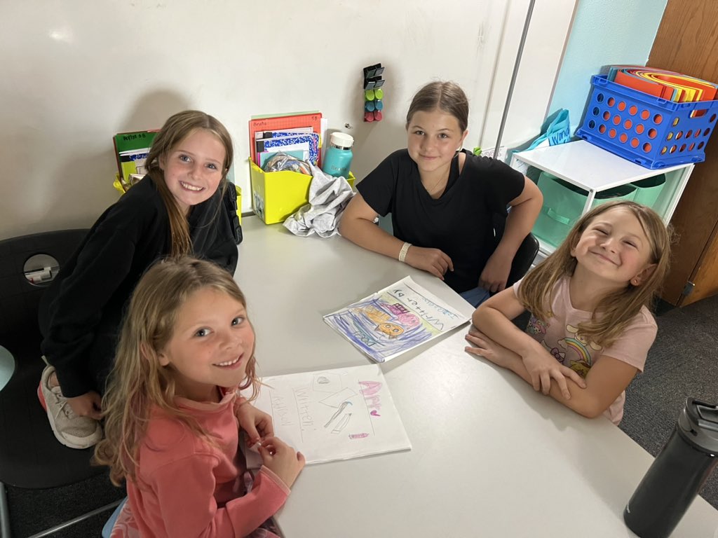 MrsWhiteDCE's tweet photo. We had the best time sharing our nonfiction stories with 5th grade!! It was so sweet hearing them encourage and praise these little writers! 💗📖 @Mrs_McDonaldDCE https://t.co/PsSgFRMHyW