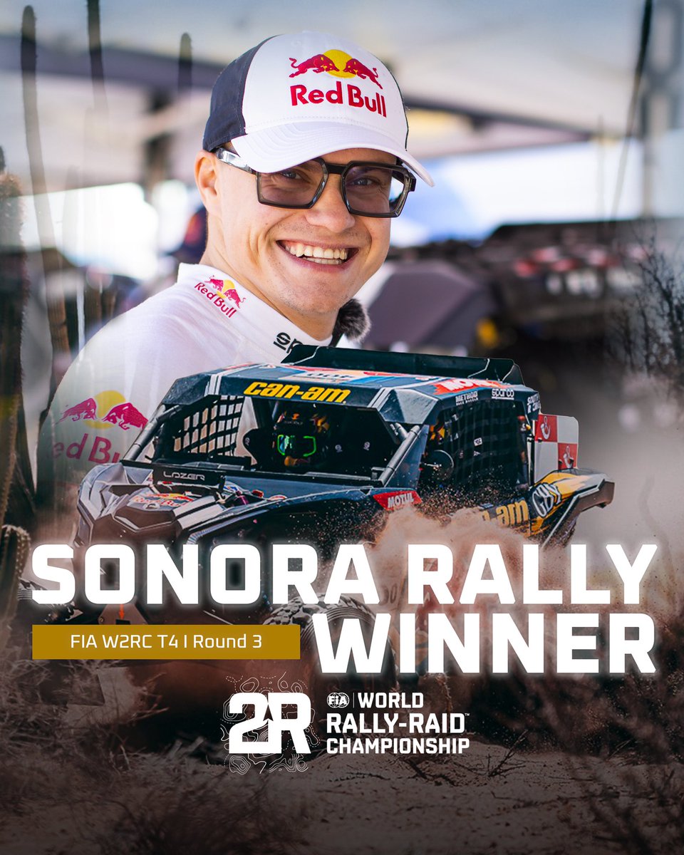 🔥 100%! 5 stage win for @RBaciuska and Oriol Vidal who win the @SonoraRally in FIA W2RC T4 👏 #W2RC #FIA #SonoraRally