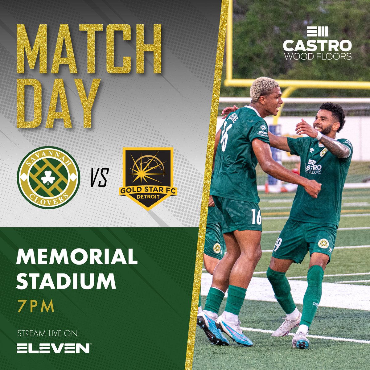 ¡Es día de partido! ☘

Ven apoyar a nuestro equipo mientras nos enfrentamos a Gold Star Detroit FC en el Estadio Memorial esta noche a las 7 pm.

¡Trae a tus amigos y familiares a la Noche de Estudiantes y recuerda que los boletos solo cuestan $5 para estudiantes!