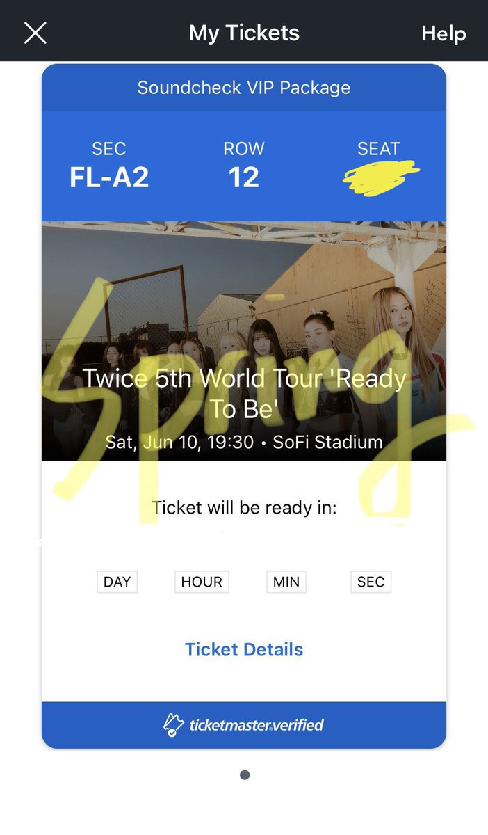 Spring95757208's tweet photo. TWICE Ready to Be World Tour LA SoFi Stadium 6/10/2023
1x 🎫 Sec FL-A2 Row 12
PRICE : DM me with your best price

- Zelle/Venmo/trade in person(LA area only)
- Can FaceTime

#TWICE_5TH_WORLD_TOUR 
#TWICE #WTS #TwiceTickets https://t.co/wD4shDEycw
