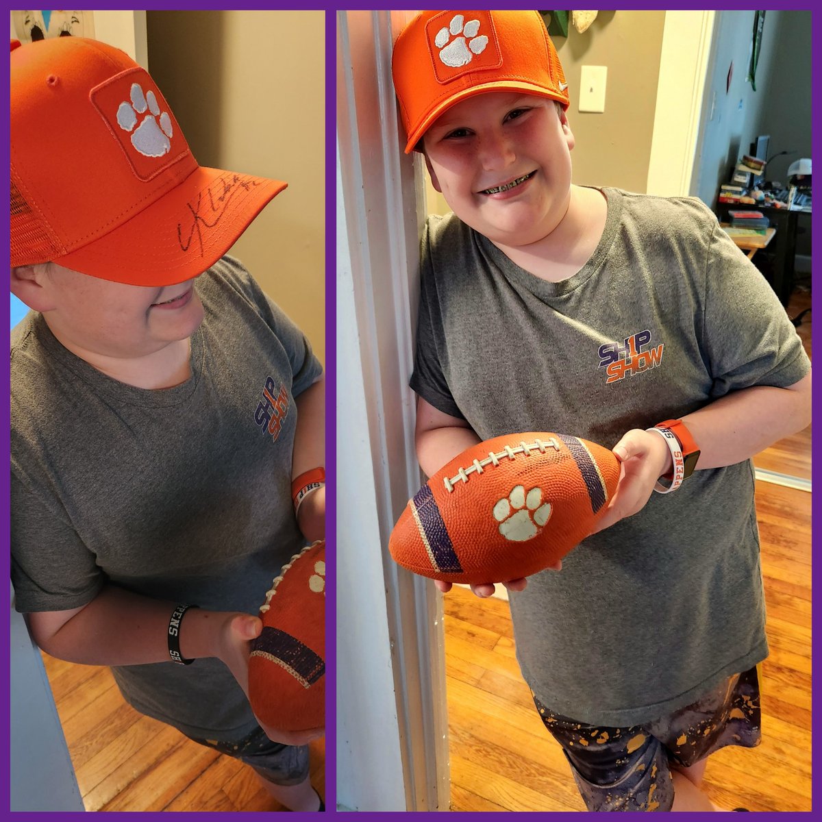 Thanks to @thepawio and @CadeKlubnikQB for this signed @ClemsonFB hat. My 13 y.o. loves it.