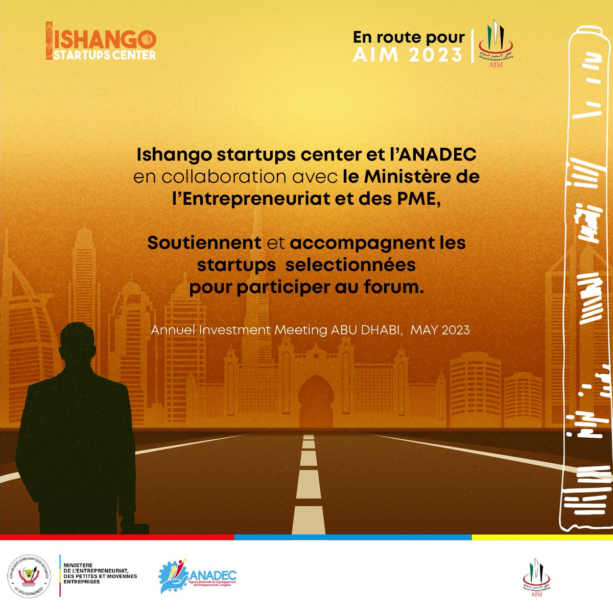 ᴇɴ ʀᴏᴜᴛᴇ ᴘᴏᴜʀ ᴀɪᴍ 2023
#IshangostartupsCenter  et L'ANADEC @anadeccdofficiel  en collaboration avec le Ministère de l'Entrepreneuriat et des PME, soutiennent et accompagnent les startups sélectionnées pour participer à  l'#aim2023. #investmentfair #startup #PME #RDC