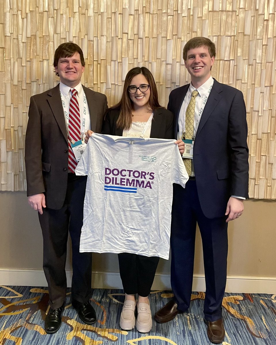 UAB IM Residency (@uabimres) on Twitter photo We are so proud of our PGY-3s, John Craver, <a href="/Gastanadui_MG/">M. Gabriela Gastanadui</a>, and Brian Westbrook, who made it to semi-finals for #ACP2023 Doctor’s Dilemma!!
⭐️⭐️⭐️Congratulations ⭐️⭐️⭐️ We are so proud of our PGY-3s, John Craver, <a href="/Gastanadui_MG/">M. Gabriela Gastanadui</a>, and Brian Westbrook, who made it to semi-finals for #ACP2023 Doctor’s Dilemma!!
⭐️⭐️⭐️Congratulations ⭐️⭐️⭐️