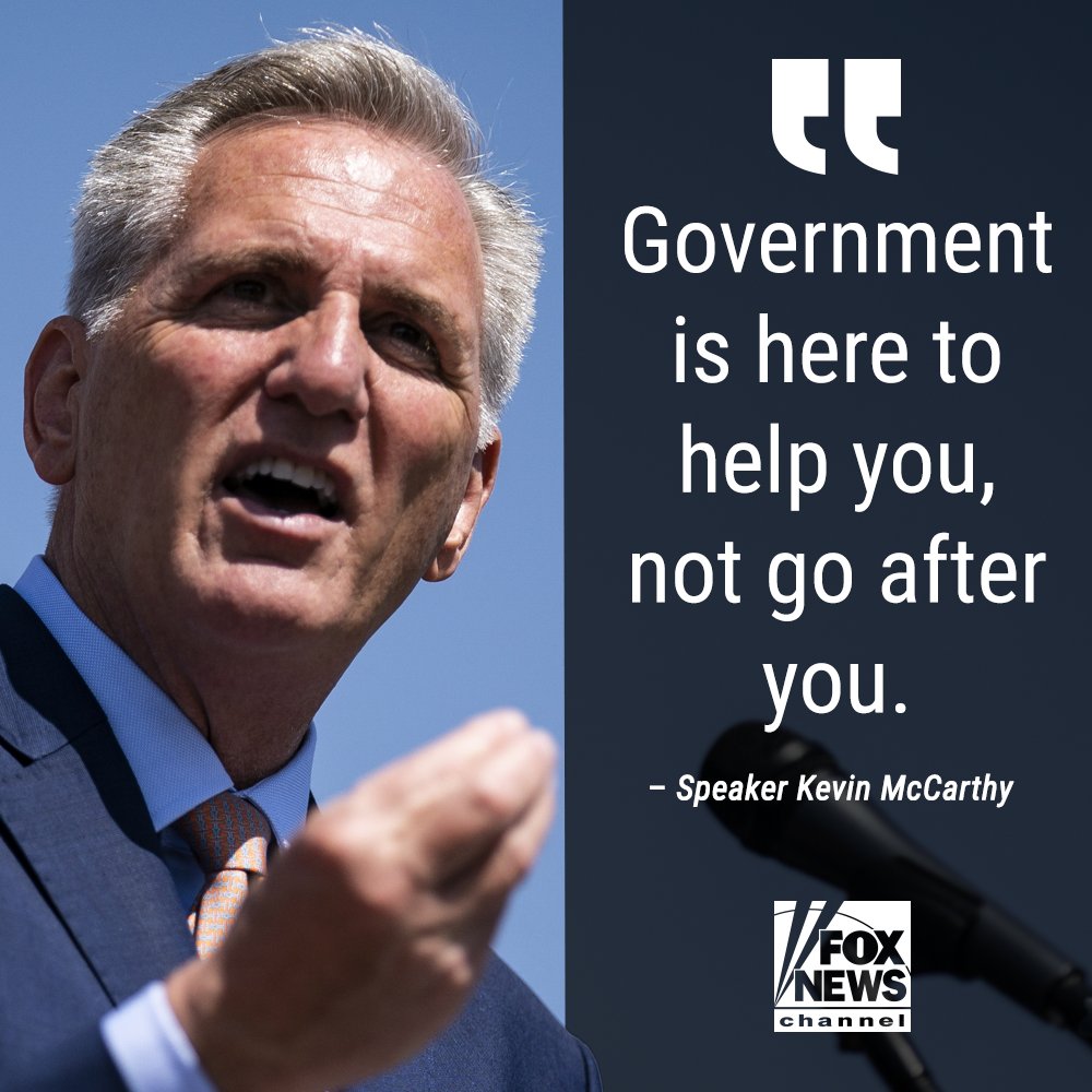 FoxNews's tweet photo. House Speaker Kevin McCarthy touts the passage of bill that cuts spending by more than $1 trillion and eliminates the Biden admin's proposed 87,000 IRS agents. https://t.co/E1LUdORpWc