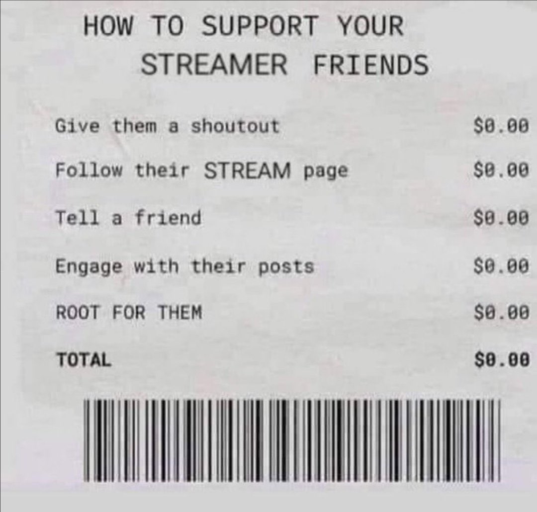roliFPS's tweet photo. It costs $0 to support your friends that are trying to make it as a streamer 🙏 https://t.co/qWrRNLWbEs