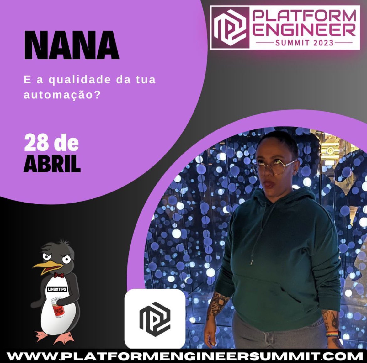 badtux_'s tweet photo. A sensacional @masbahnana está dando uma verdadeira master class sobre qualidade, ao vivo, no Platform Engineer Summit 2023!

Coleemm e chama o RT! https://t.co/RuZXKS3eBy