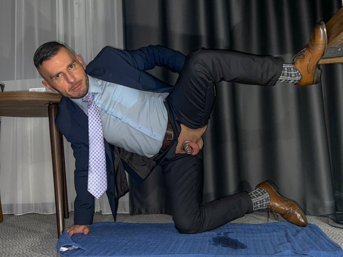 businessman with open trousers and locked small penis is spreading legs like a doggy #mensocksfetish<a href="/tag/suitandtie"class="tags"><span>#suitandtie</span></a><a href="/tag/sockfetish"class="tags"><span>#sockfetish</span></a><a href="/tag/smallpenis"class="tags"><span>#smallpenis</span></a><a href="/tag/bottom"class="tags"><span>#bottom</span></a><a href="/tag/subbyhubby"class="tags"><span>#subbyhubby</span></a>