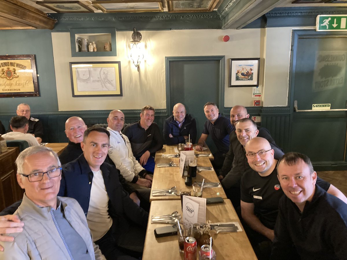 ritchiewils's tweet photo. Today marks 25 years of the SFA Community Programme in North Ayrshire. So many good people involved over the years and it was nice to catch up with some of them for lunch at The Ship in Irvine for some top class Steak Pie ⚽️🏴󠁧󠁢󠁳󠁣󠁴󠁿⚽️ https://t.co/cmkAMyvT0A