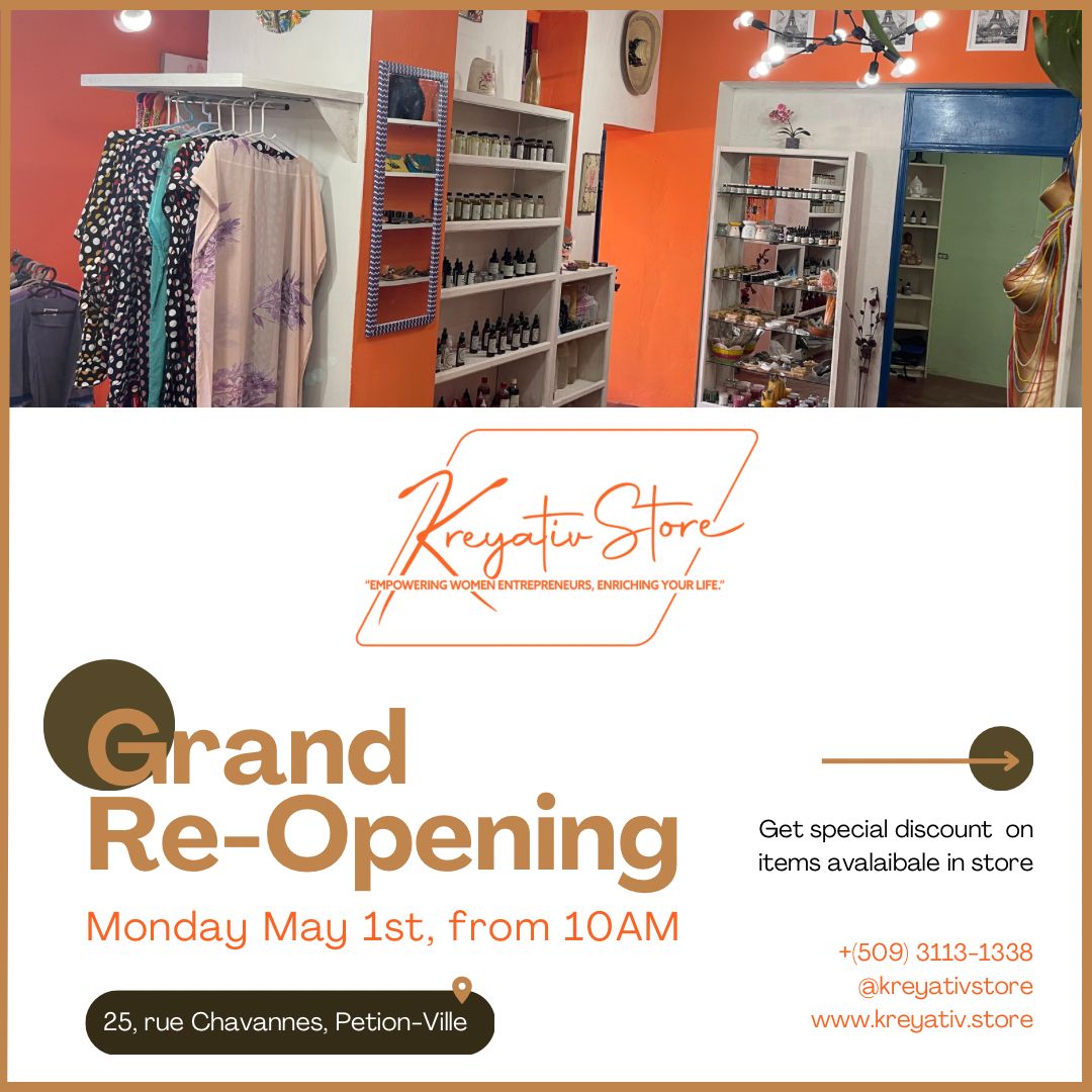 The wait is over! Our home at @KreyativStore is ready 🎉🎉🎉 stop by for an upgraded shopping experience for your wellness + self care needs + discounts.

See you there! 

#kreyarivstoee #womeninbusiness #womanpreneur #artisan #handmade #selfcare #wellness #fashion #beauty