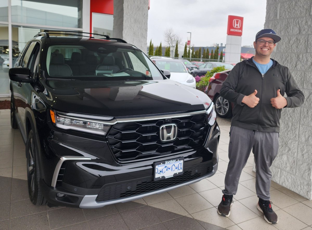 Thanks to Ali for working hard to earn the opportunity to assist some wonderful local clients with their vehicles of choice! New, Used or Honda Certified, we are confident that Jonker Honda and Ali can help you out! #thankyou #langleybc #surreybc #honda #takethedrive