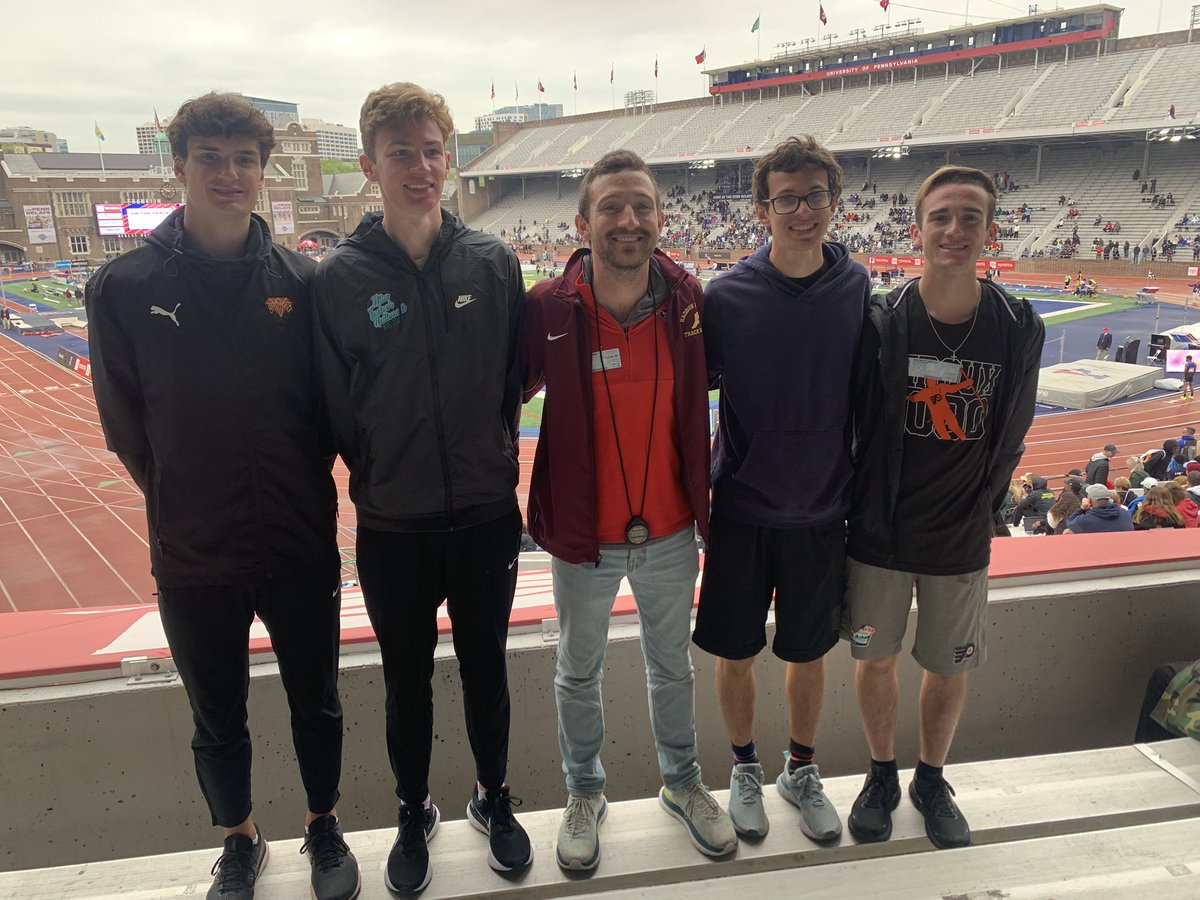Garnetsxctf's tweet photo. Huge school record for this group in the 4 x 800 at Penn Relays!  Congrats to Colin Patterson, Jack Bolling, Matt Iuvara, and Jonathan Hastings!  Awesome work guys! @HHGarnets https://t.co/MLotnfTTcV