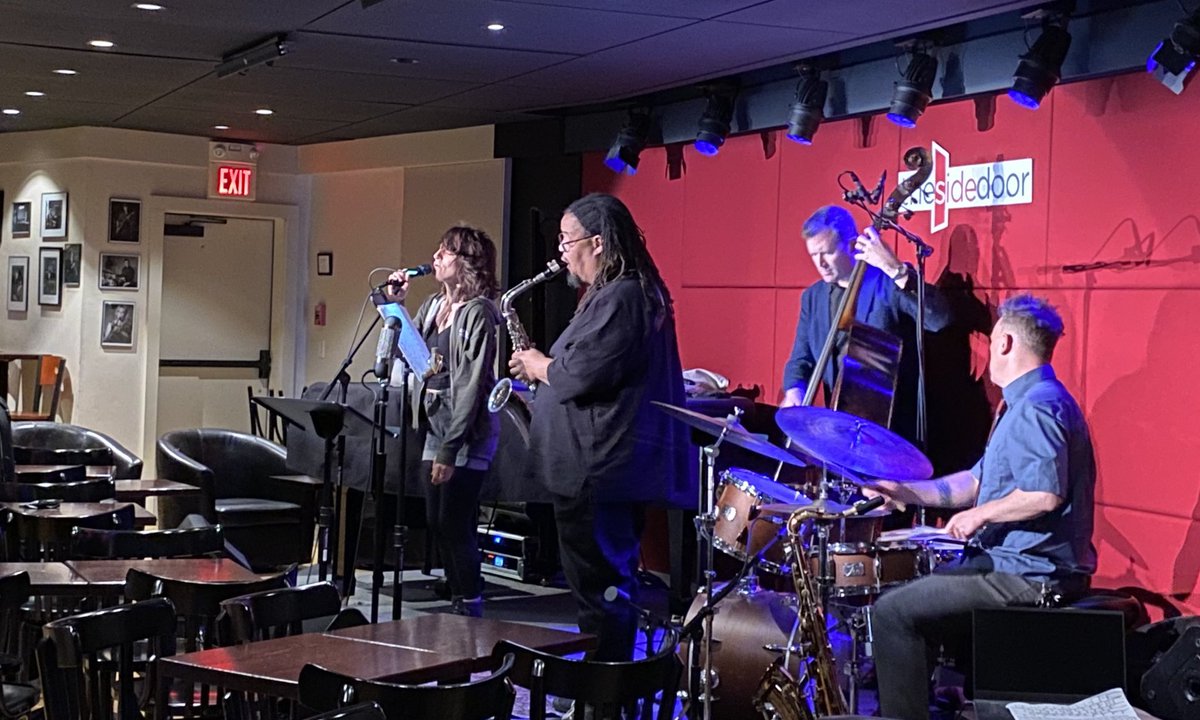 Great luck to catch <a href="/sashadobson1/">Sasha Dobson</a> quartet doing their sound check at the Side Door!!!!