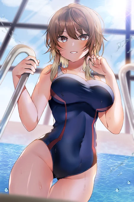 競泳水着の美琴さん リクエストありがとうございました! #シャニマス #緋田美琴 #skeb