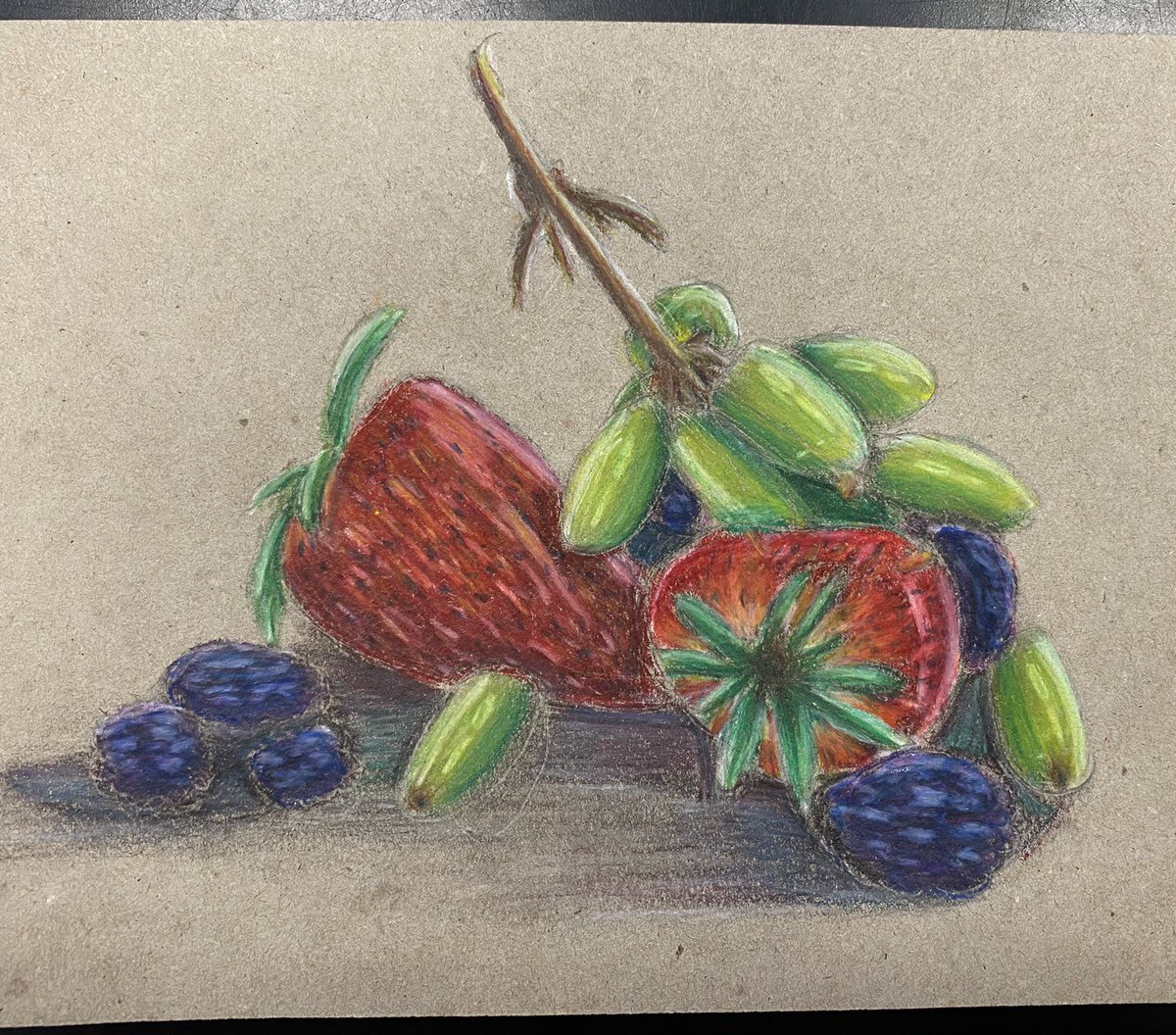 xArianaBee0xxaw's tweet photo. Another piece of work from my art class and I gotta say… this is my first time drawing fruit like this✨I never thought I could do this but I’m honestly proud🥹😁😁🍓🍓🍇🍇🍇♥️♥️♥️♥️♥️♥️♥️💖💖💖💖💖💖✨✨✨✨✨✨
#classart #fruitart #artclass https://t.co/I0Sgga2uvD