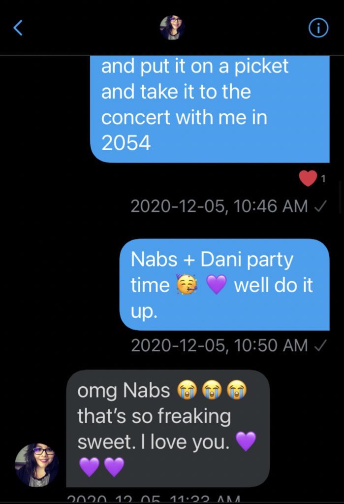iamnabeela's tweet photo. My Dearest Dani,

I finally got to fulfill the promise I made to you before you passed away. 

I know you probably had a way better view, but I like to think you stopped by to dance with me. 

I love you and I hope you are ok wherever you are. 💜

#SUGA_AgustD_TOUR #AgustD #SUGA https://t.co/97vAsRmJ4D