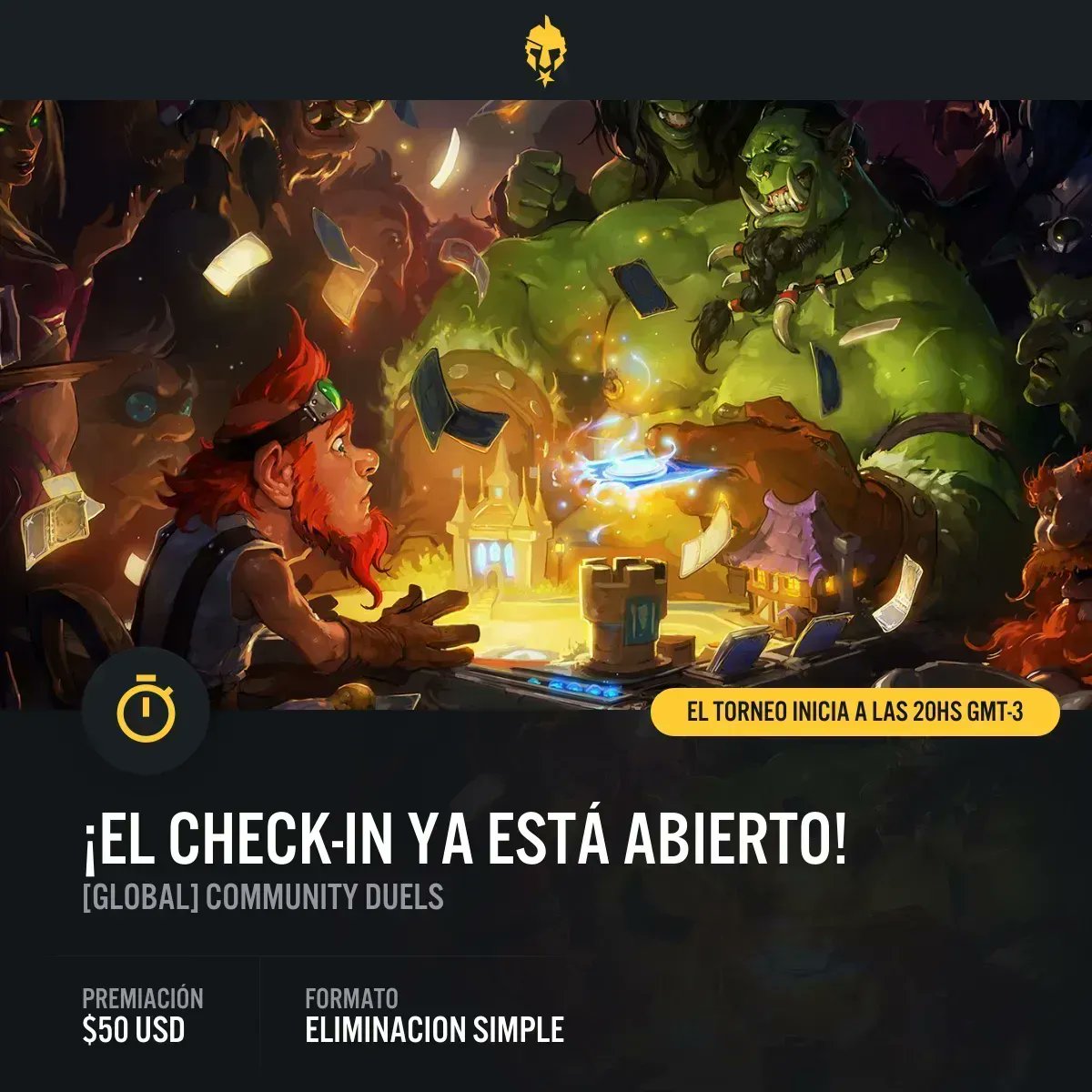 Players! Atentos que el check-in ya empezó 

🔗egl.tv/tournament/7793