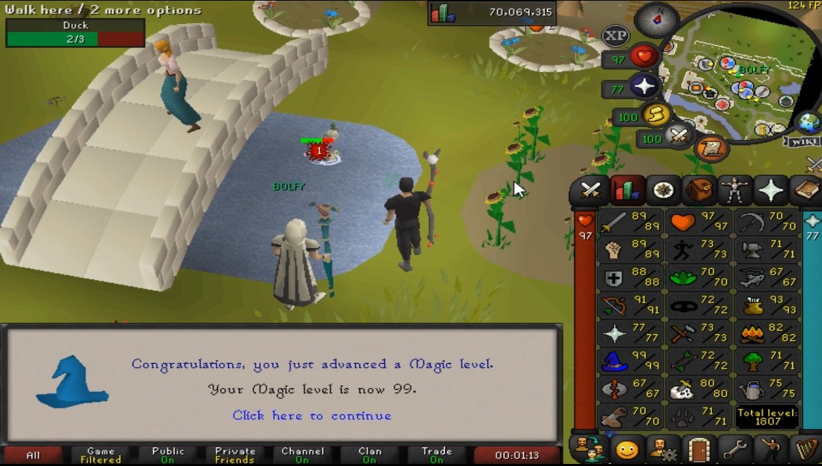 NiteOutRS's tweet photo. First 99 in Old School Runescape. 7 year old me would be screaming right now. To many more. Shoutout to my good mate B0lfy for joining me for this milestone. 🍻🍻
#osrs #oldschoolrunescape #runescape https://t.co/FI0WuZRLts
